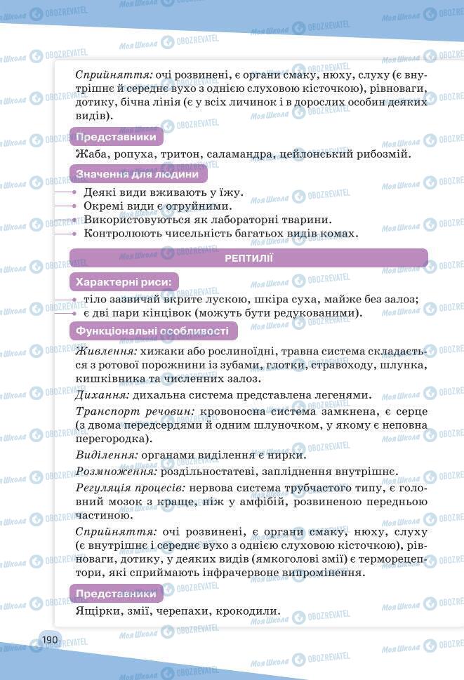 Учебники Биология 7 класс страница 190