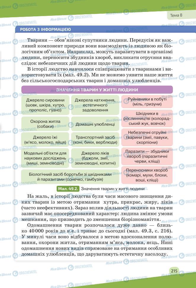 Учебники Биология 7 класс страница 215
