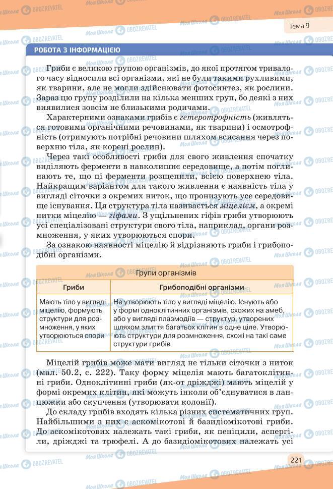 Учебники Биология 7 класс страница 221