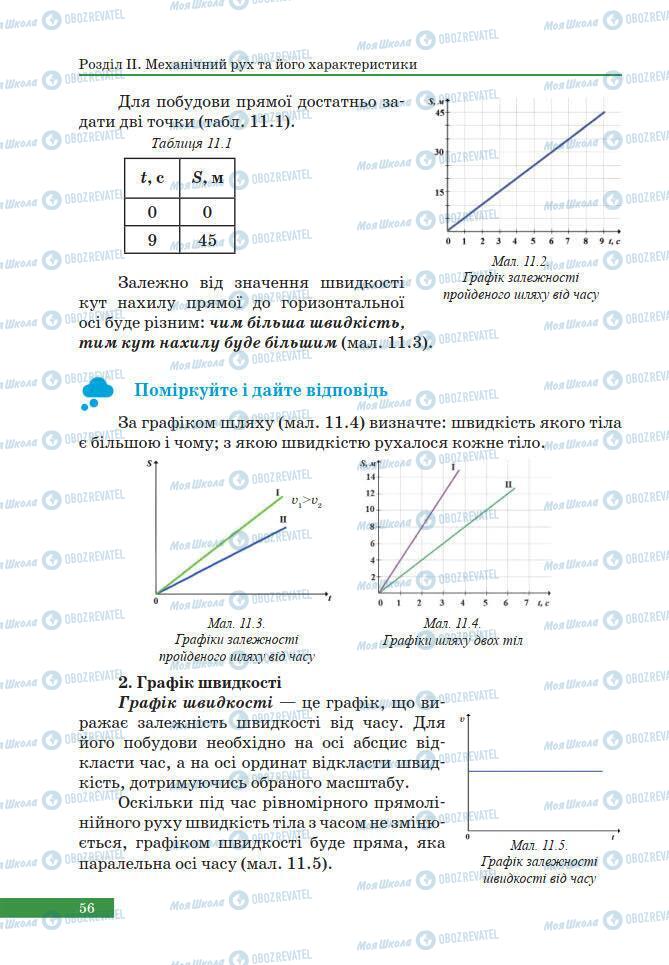 Підручники Фізика 7 клас сторінка 56