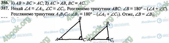 ГДЗ Геометрія 7 клас сторінка 386-387