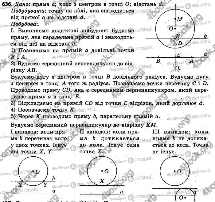 ГДЗ Геометрія 7 клас сторінка 636