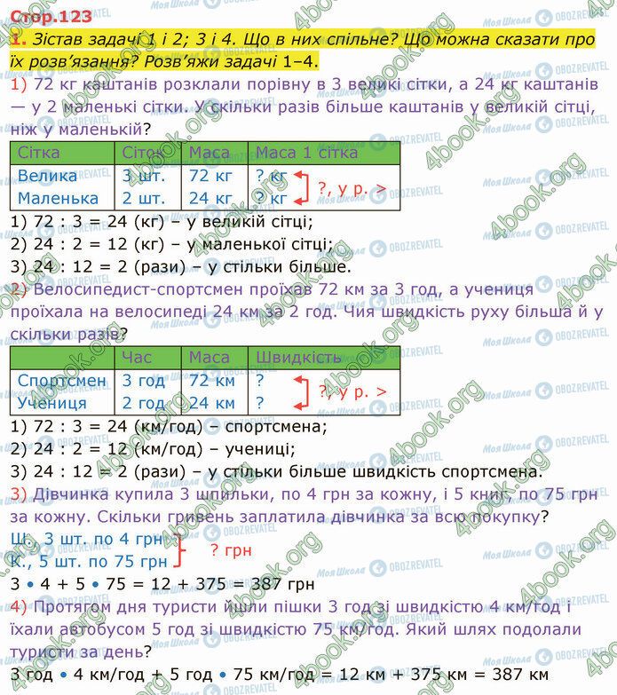 ГДЗ Математика 4 клас сторінка Стр.123 (1)