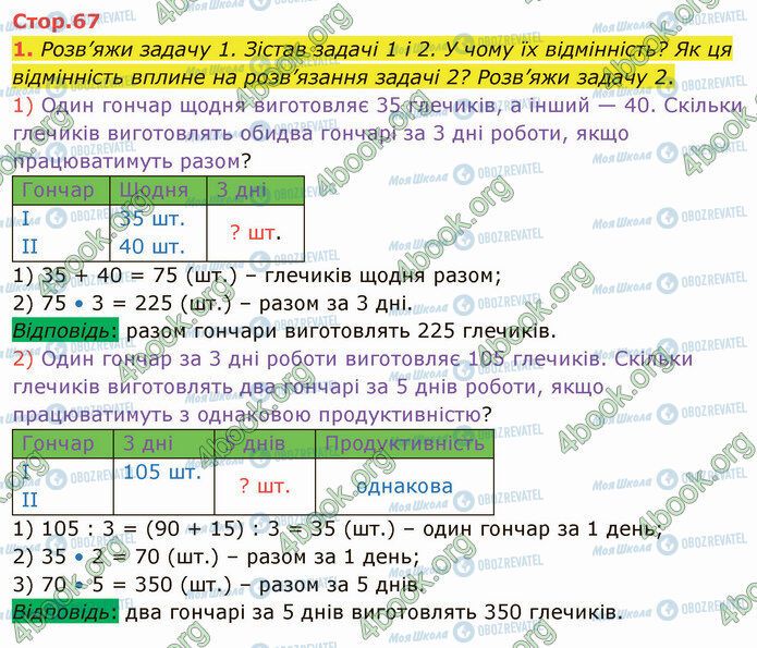 ГДЗ Математика 4 класс страница Стр.67 (1)