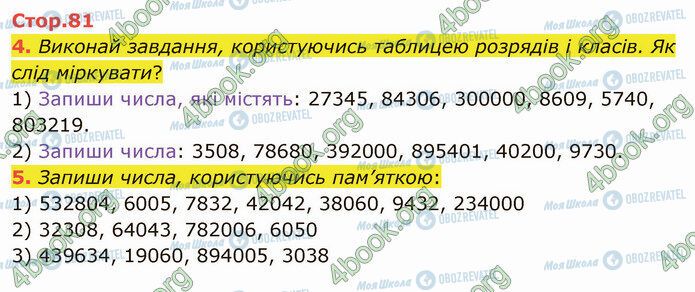 ГДЗ Математика 4 клас сторінка Стр.81 (4-5)