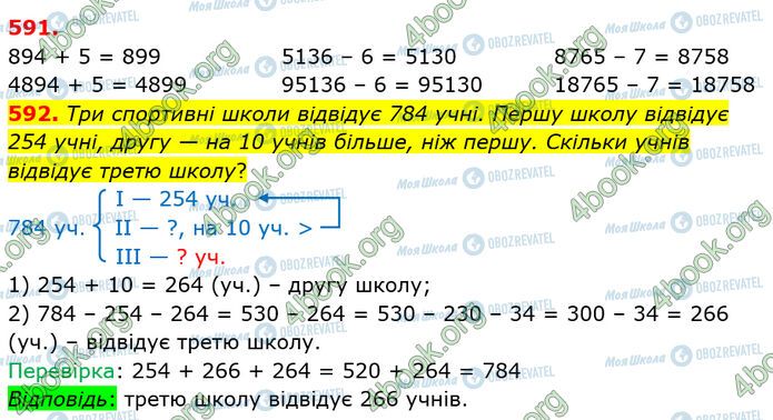 ГДЗ Математика 4 класс страница 591-592