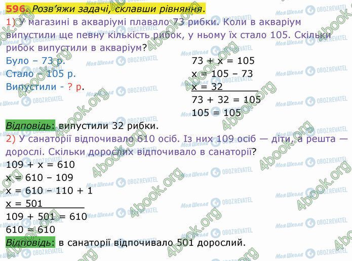 ГДЗ Математика 4 класс страница 596