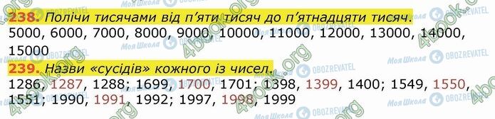 ГДЗ Математика 4 клас сторінка 238-239