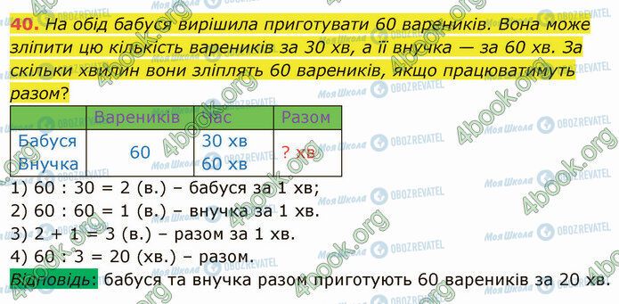 ГДЗ Математика 4 клас сторінка 40