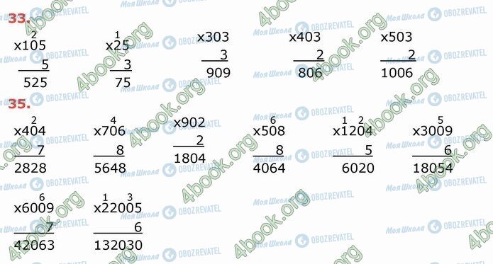 ГДЗ Математика 4 клас сторінка 33-35