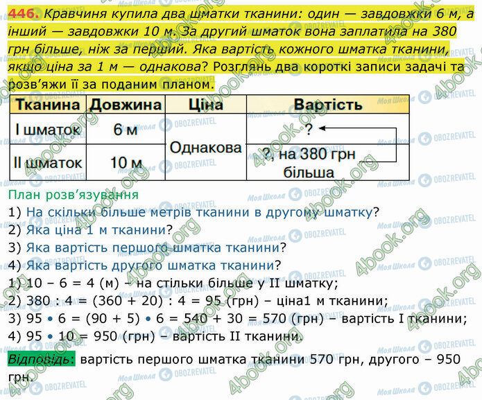 ГДЗ Математика 4 класс страница 446