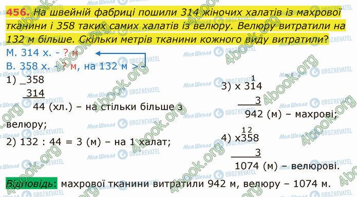 ГДЗ Математика 4 класс страница 456