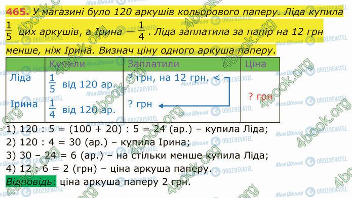 ГДЗ Математика 4 клас сторінка 465