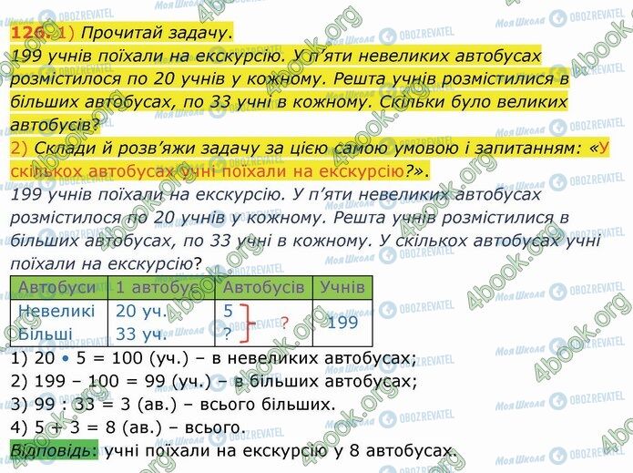 ГДЗ Математика 4 класс страница 126