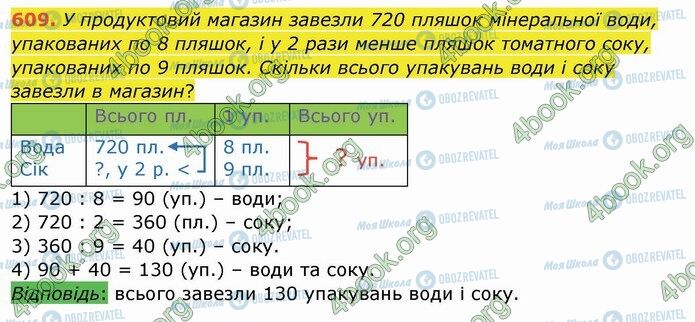 ГДЗ Математика 4 клас сторінка 609