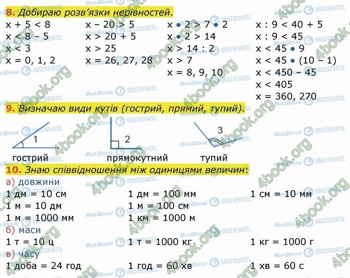 ГДЗ Математика 4 клас сторінка 8-10