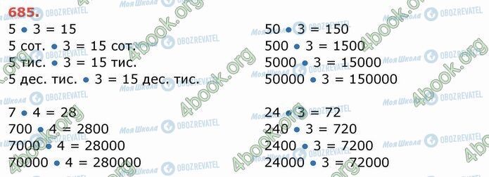 ГДЗ Математика 4 клас сторінка 685