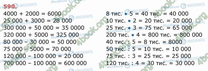 ГДЗ Математика 4 класс страница 590