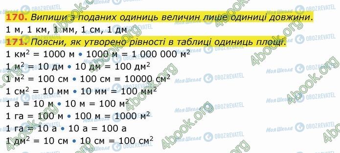 ГДЗ Математика 4 клас сторінка 170-171