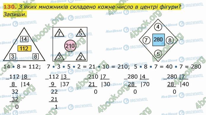 ГДЗ Математика 4 клас сторінка 130