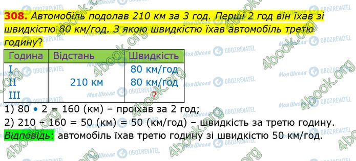 ГДЗ Математика 4 класс страница 308