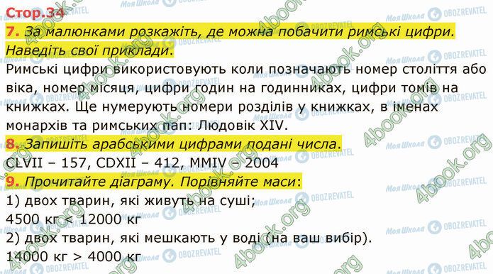 ГДЗ Математика 4 клас сторінка Стр.34 (7-9)