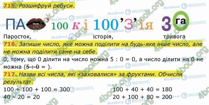 ГДЗ Математика 4 класс страница 715-717