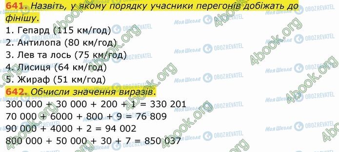 ГДЗ Математика 4 класс страница 641-642