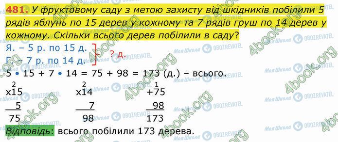 ГДЗ Математика 4 класс страница 481