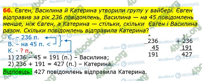ГДЗ Математика 4 класс страница 66