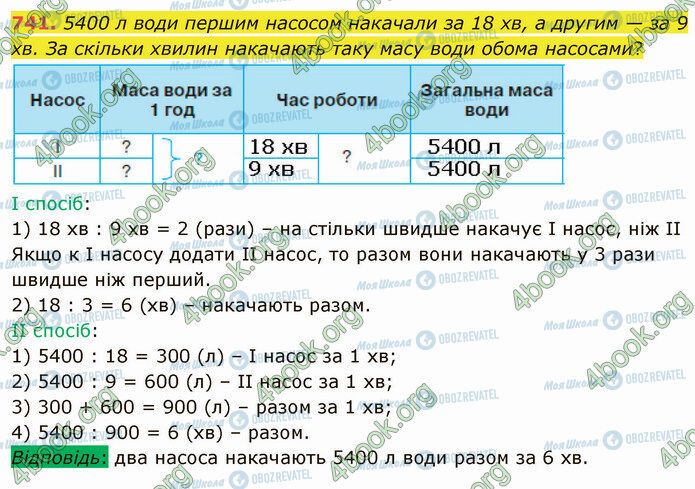 ГДЗ Математика 4 клас сторінка 741