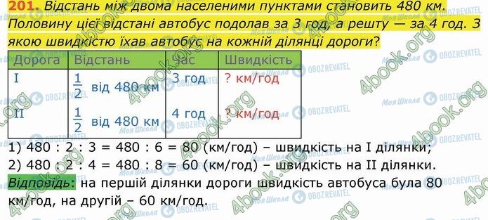 ГДЗ Математика 4 класс страница 201