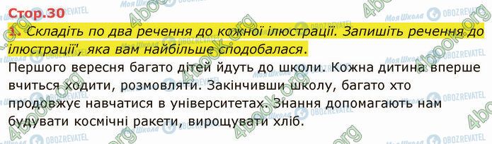 ГДЗ Українська мова 4 клас сторінка Стр.30
