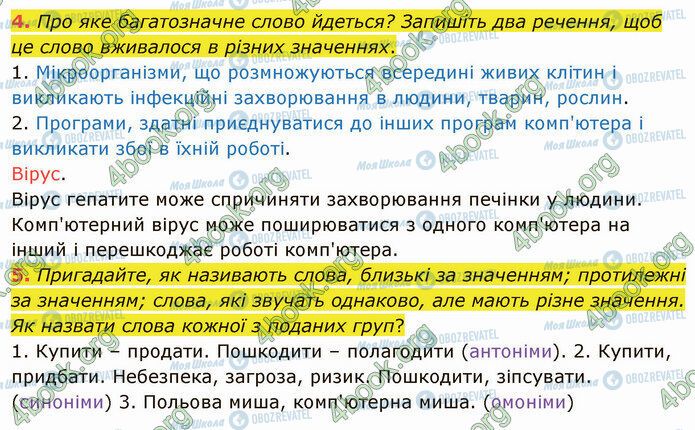ГДЗ Українська мова 4 клас сторінка Стр.55 (4-5)