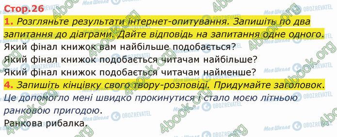 ГДЗ Укр мова 4 класс страница Стр.26 (1-2)