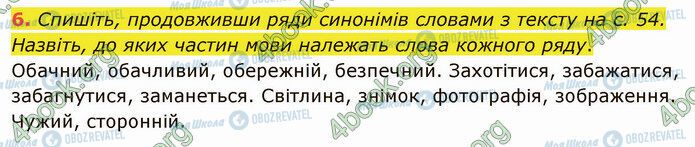 ГДЗ Українська мова 4 клас сторінка Стр.55 (6)