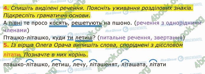 ГДЗ Українська мова 4 клас сторінка Стр.43 (4-5)