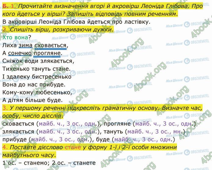 ГДЗ Українська мова 4 клас сторінка Стр.59 (Б)