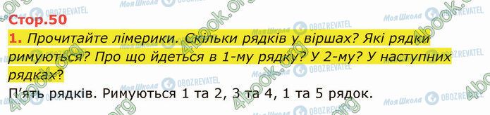 ГДЗ Українська мова 4 клас сторінка Стр.50