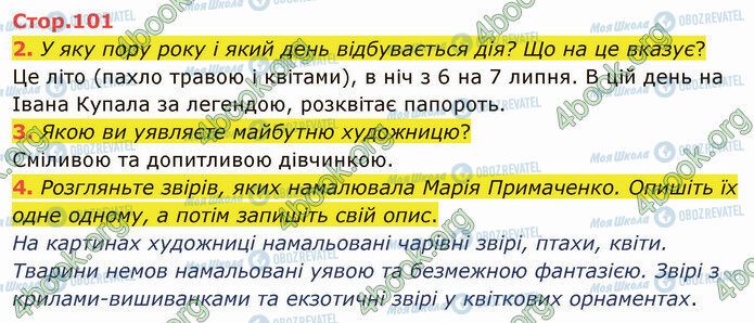 ГДЗ Українська мова 4 клас сторінка Стр.101