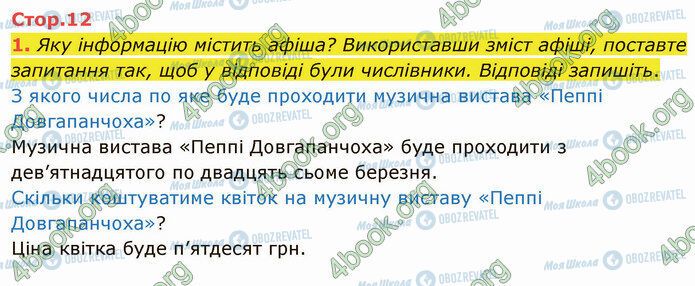 ГДЗ Українська мова 4 клас сторінка Стр.12 (1)