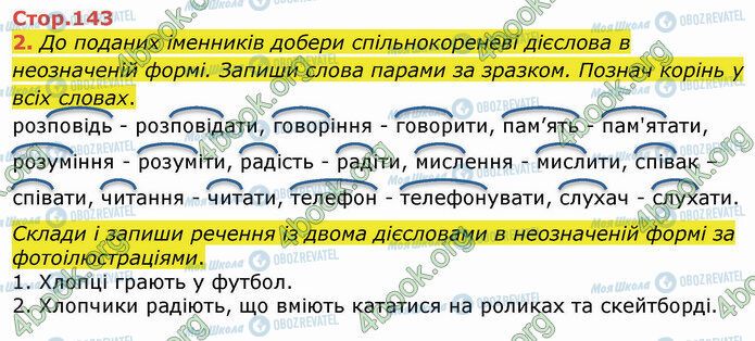 ГДЗ Укр мова 4 класс страница Стр.143 (2)