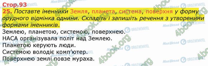 ГДЗ Укр мова 4 класс страница Стр.93