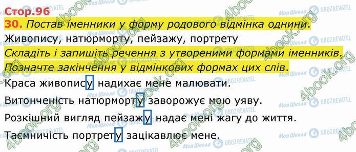 ГДЗ Українська мова 4 клас сторінка Стр.96