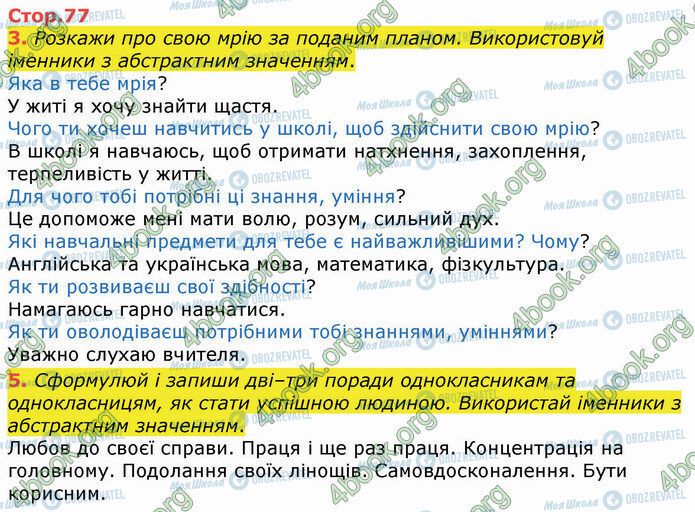 ГДЗ Укр мова 4 класс страница Стр.77