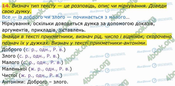 ГДЗ Українська мова 4 клас сторінка Стр.119 (14)