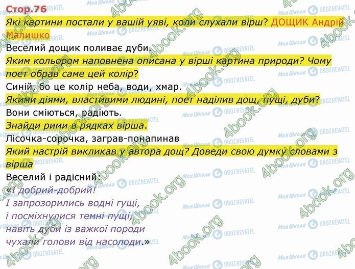 ГДЗ Українська мова 4 клас сторінка Стр.76