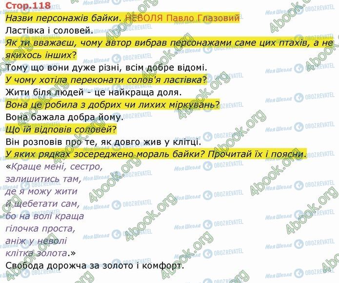 ГДЗ Українська мова 4 клас сторінка Стр.118