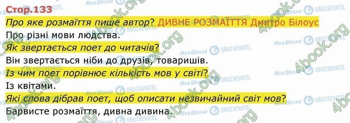 ГДЗ Українська мова 4 клас сторінка Стр.133