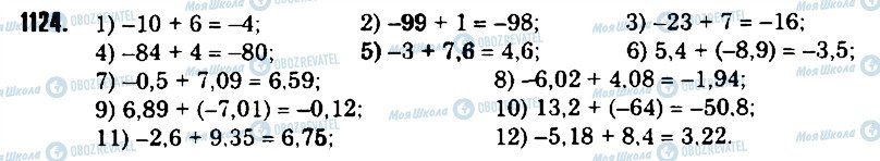 ГДЗ Математика 6 класс страница 1124